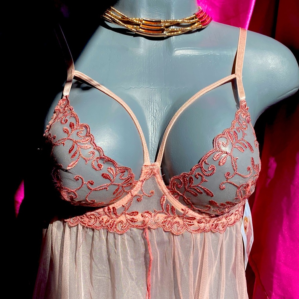 Small Pink Champagne Baby Doll